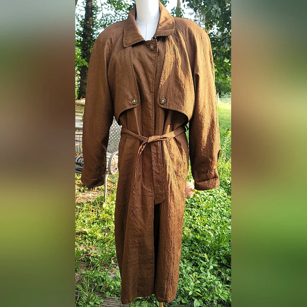 J.Galleryvintage 80‎ 90 Transformer Wool Brown Long Coat - Picture 3 of 12
